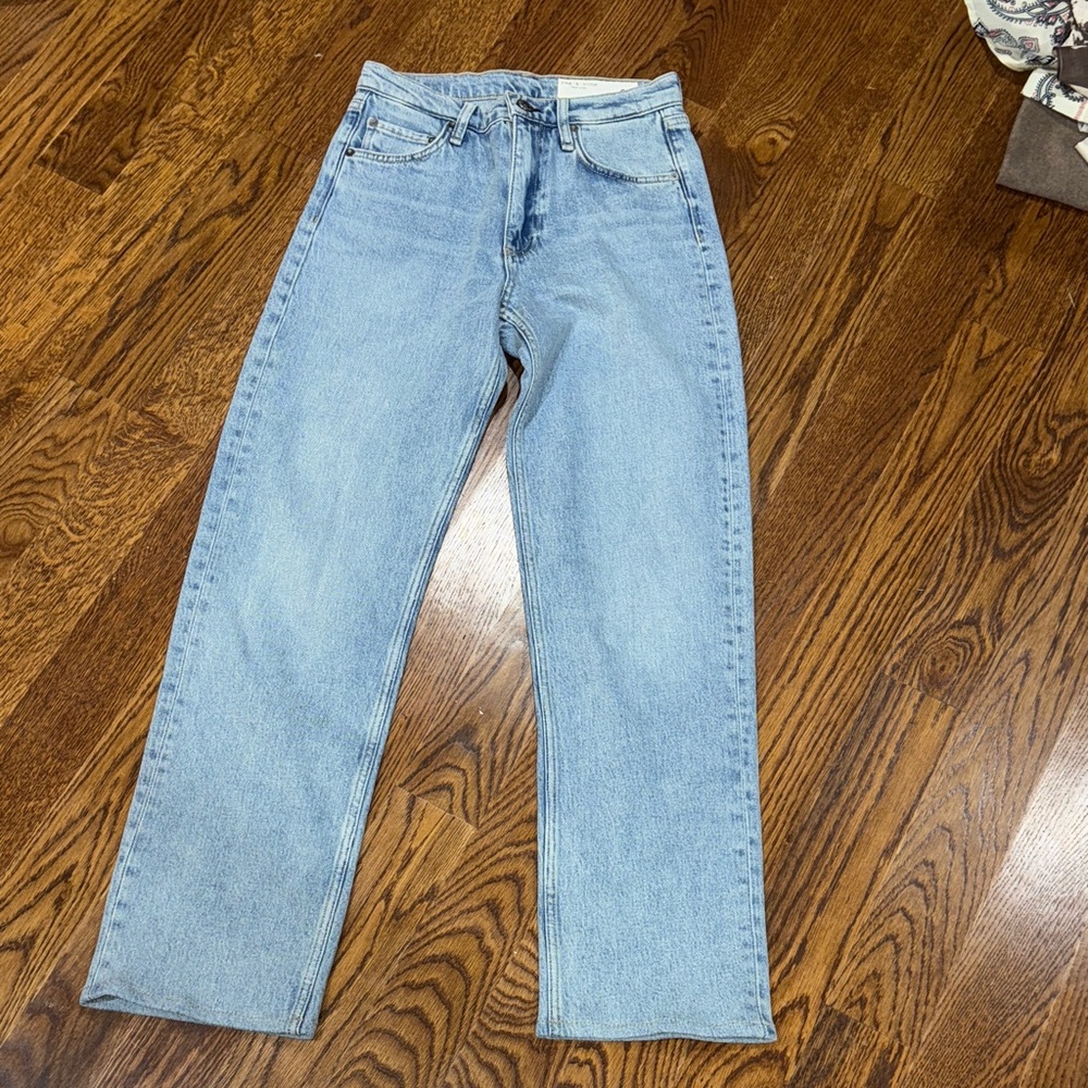 rag & bone Light Blue Straight Leg Jeans